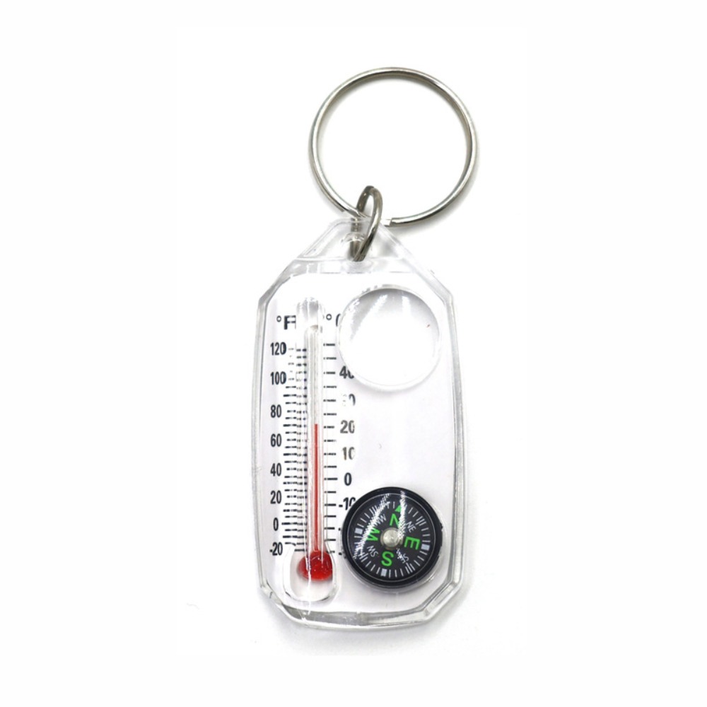 Compass Keychain Mini - Портативный мини-брелок с компасом 3-в-1, флуоресцентные