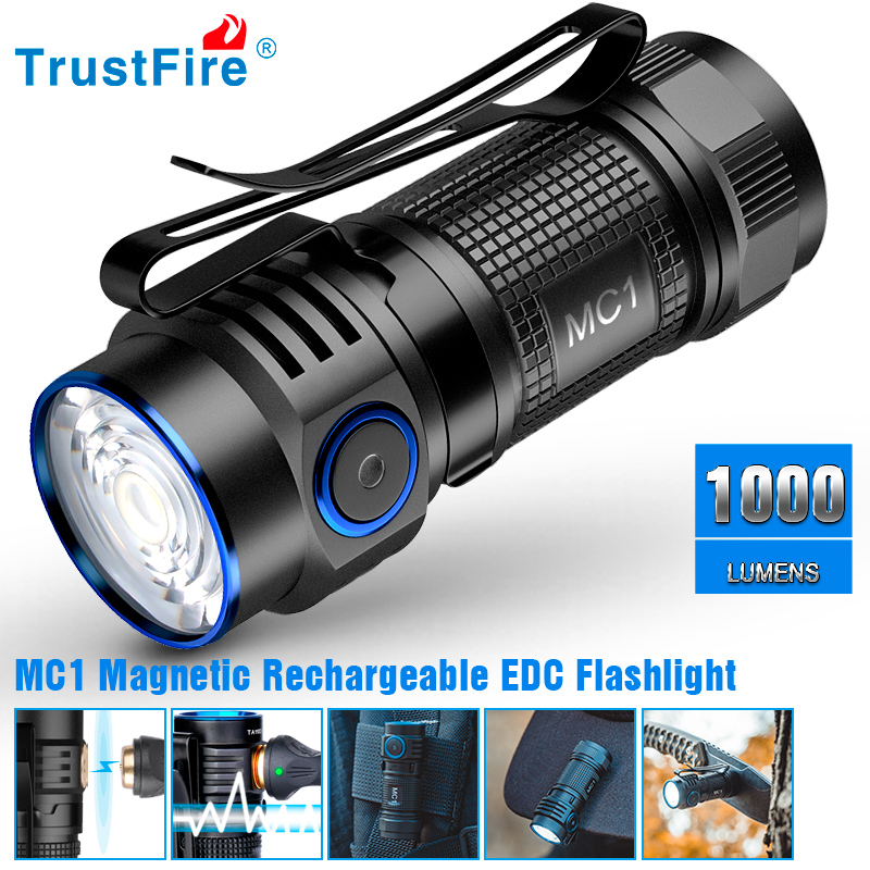 Edc Every Day Carry おもちゃ - Trustfire MC1 USB перезаряжаемый фонарик 1000